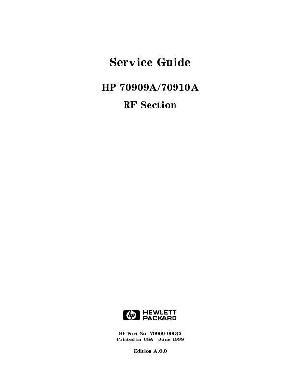 Service manual HP (Agilent) 70909A 70910A RF SECTION ― Manual-Shop.ru