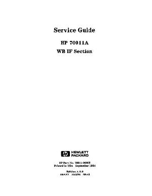 Service manual HP (Agilent) 70911A WB IF SECTION ― Manual-Shop.ru