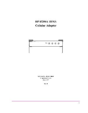 Service manual HP (Agilent) 83206A CELLULAR ADAPTER ― Manual-Shop.ru