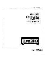 Service manual HP (Agilent) 8340A SYNTHESIZED SWEEPER