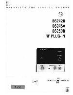 Service manual HP (Agilent) 86242D 86245A 86250D RF PLUG-IN
