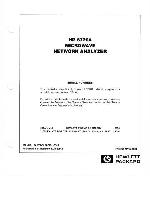 Service manual HP (Agilent) 8720A NETWORK ANALYZER
