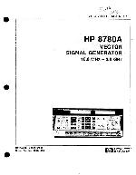 Service manual HP (Agilent) 8780A SIGNAL GENERATOR