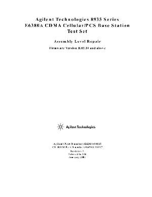 Сервисная инструкция HP (Agilent) 8935 SERIES E6380A VER B.03.10 CELLULAR TEST SET ― Manual-Shop.ru