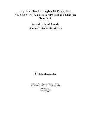 Service manual HP (Agilent) 8935 SERIES E6380A VER B.03.10 CELLULAR TEST SET ― Manual-Shop.ru