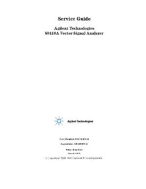 Сервисная инструкция HP (Agilent) 89410A SIGNAL ANALYZER ― Manual-Shop.ru