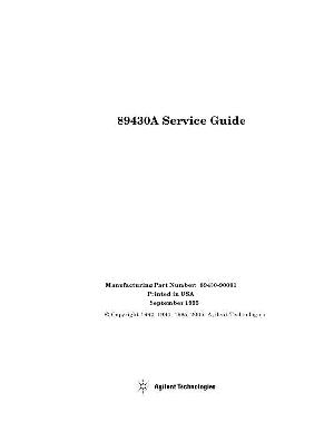 Service manual HP (Agilent) 89430A DOWNCONVERTER ― Manual-Shop.ru