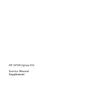 Service manual HP (Agilent) 8970B OPTION 020 ― Manual-Shop.ru