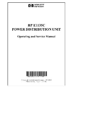 Service manual HP (Agilent) E1135C POWER DISTRIBUTION UNIT ― Manual-Shop.ru