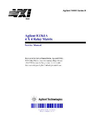 Service manual HP (Agilent) E1361A RELAY MATRIX ― Manual-Shop.ru
