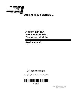 Service manual HP (Agilent) E1418A DA CONVERTER ― Manual-Shop.ru