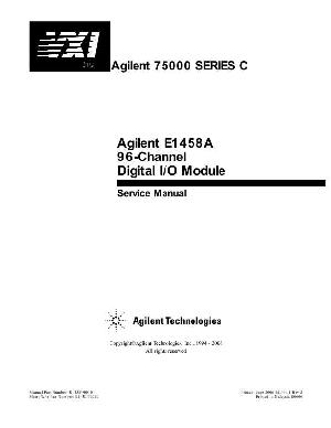 Service manual HP (Agilent) E1458A DIGITAL IO MODUL ― Manual-Shop.ru