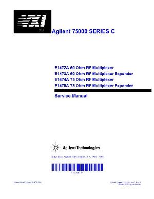 Service manual HP (Agilent) E1472A E1473A E1474A E1475A RF MULTIPLEXER ― Manual-Shop.ru