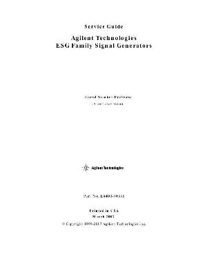 Сервисная инструкция HP (Agilent) E44XXB SIGNAL GENERATOR ― Manual-Shop.ru