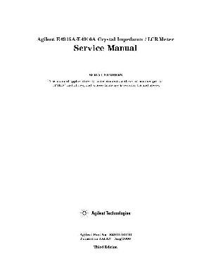 Сервисная инструкция HP (Agilent) E4915A E4916A IMPEDANCE AND LCR METER ― Manual-Shop.ru