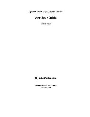 Service manual HP (Agilent) E5052A SIGNAL ANALYZER ― Manual-Shop.ru