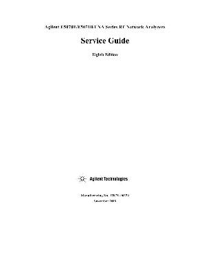 Service manual HP (Agilent) E5070B E5071B NETWORK ANALYZER ― Manual-Shop.ru