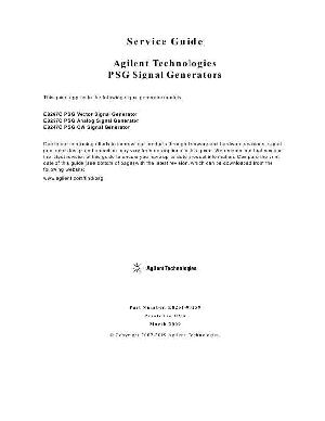 Сервисная инструкция HP (Agilent) E82X7C SIGNAL GENERATOR ― Manual-Shop.ru