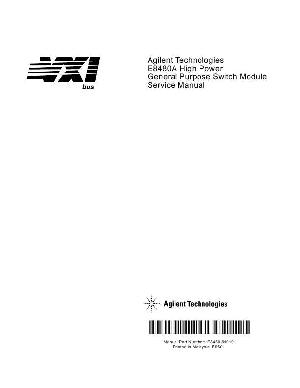 Service manual HP (Agilent) E8480A SWITCH MODULE ― Manual-Shop.ru