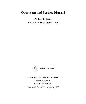 Service manual HP (Agilent) L7104 COAXIAL MULTIPORT SWITCH ― Manual-Shop.ru