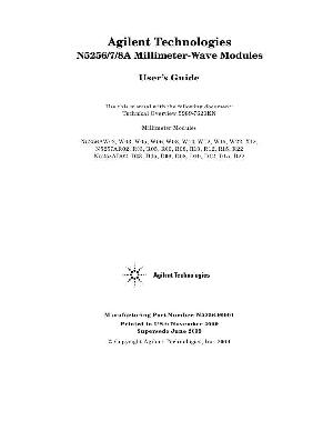 Сервисная инструкция HP (Agilent) N5256 N5257 N5258A MILLIMETER WAVE MODULE ― Manual-Shop.ru
