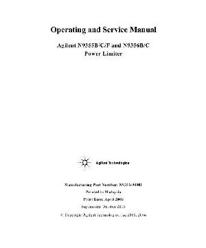 Service manual HP (Agilent) N9355B C F N9356B C POWER LIMITER ― Manual-Shop.ru