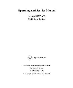 Service manual HP (Agilent) N9397A C SOLID STATE SWITCH ― Manual-Shop.ru