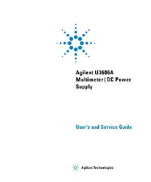 Service manual HP (Agilent) U3606A MULTIMETER AND DC POWER SUPPLY ― Manual-Shop.ru