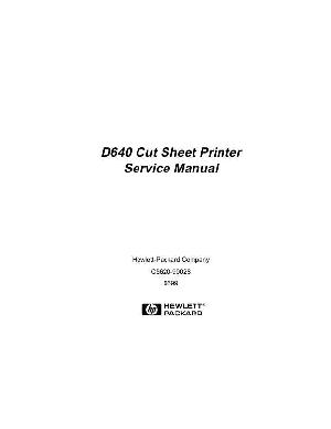 Сервисная инструкция HP D640 CUT SHEET PRINTER ― Manual-Shop.ru