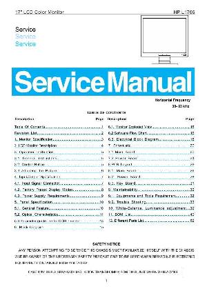 Сервисная инструкция HP L1706 ― Manual-Shop.ru