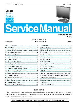 Сервисная инструкция HP L1740 ― Manual-Shop.ru