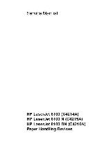 Service manual HP LaserJet-8100, Laserjet-8100DN, Laserjet-8100N