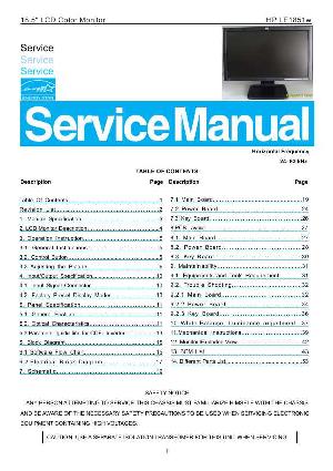 Сервисная инструкция HP LE1851W ― Manual-Shop.ru