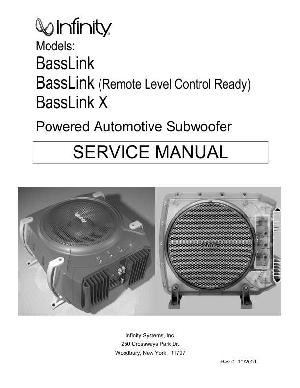 Сервисная инструкция Infinity BASSLINK, BASSLINK-X  ― Manual-Shop.ru