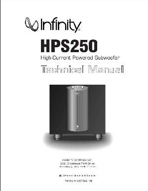 Сервисная инструкция Infinity HPS250 ― Manual-Shop.ru