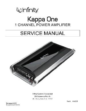 Сервисная инструкция Infinity KAPPA-ONE ― Manual-Shop.ru