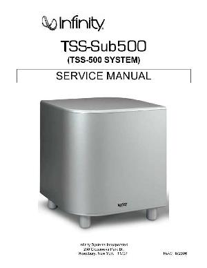 Сервисная инструкция Infinity TSS-SUB500 ― Manual-Shop.ru