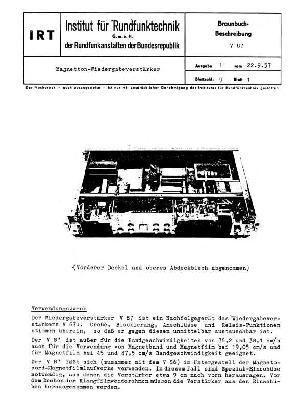 Сервисная инструкция IRT V-87, DE ― Manual-Shop.ru