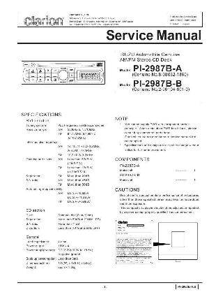 Сервисная инструкция Clarion PI-2987B ― Manual-Shop.ru