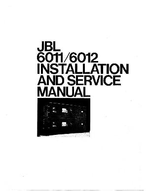 Сервисная инструкция JBL 6011, 6012  ― Manual-Shop.ru