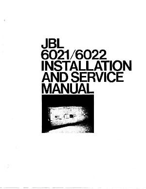 Сервисная инструкция JBL 6021, 6022  ― Manual-Shop.ru