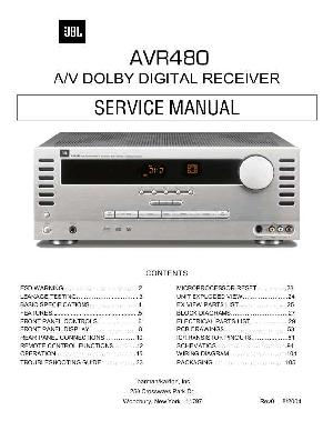 Сервисная инструкция JBL AVR-480 ― Manual-Shop.ru