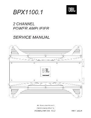 Сервисная инструкция JBL BPX-1100.1 ― Manual-Shop.ru