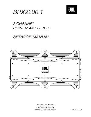 Сервисная инструкция JBL BPX-2200.1 ― Manual-Shop.ru
