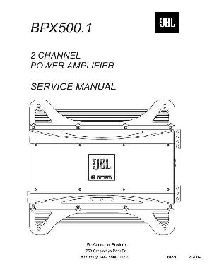 Сервисная инструкция JBL BPX-500.1 ― Manual-Shop.ru