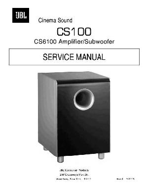 Сервисная инструкция JBL CS100 CS6100 ― Manual-Shop.ru