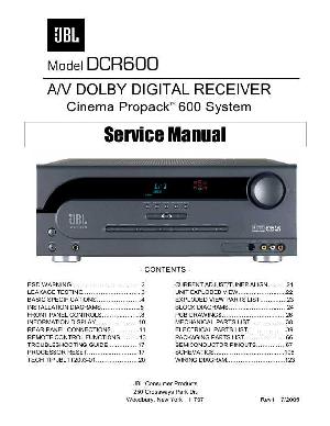 Сервисная инструкция JBL DCR-600 ― Manual-Shop.ru
