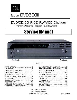 Сервисная инструкция JBL DVD-600II  ― Manual-Shop.ru