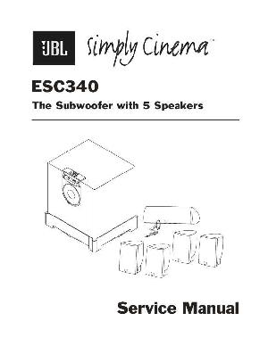 Сервисная инструкция JBL ESC-340 ― Manual-Shop.ru