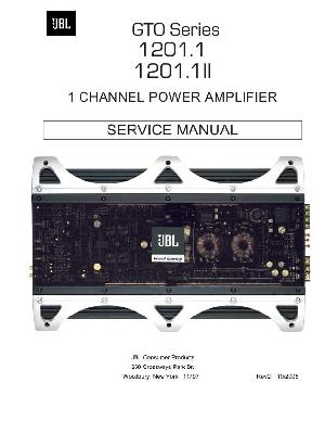 Сервисная инструкция JBL GTO-1201.1, GTO-1201.1II ― Manual-Shop.ru